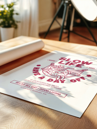 Slow Life - Premium Poster auf mattem Papier