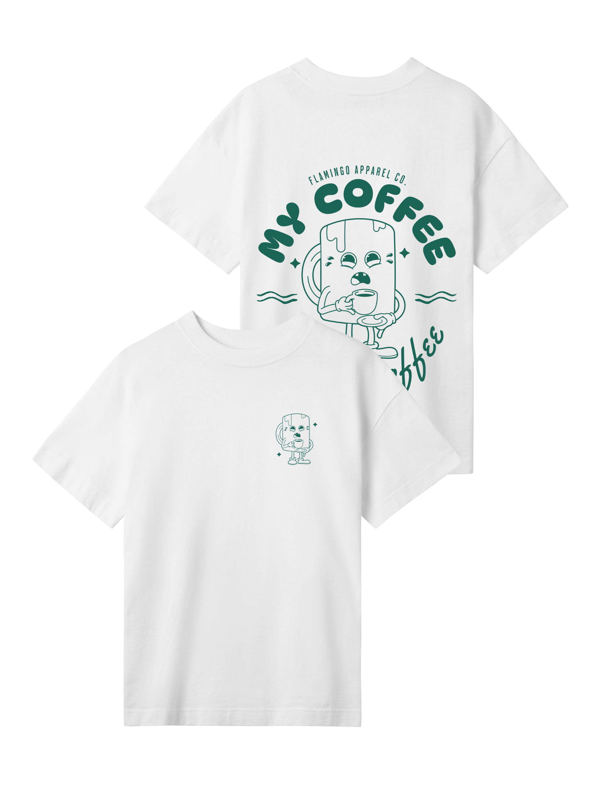 My Coffee - Damen Oversized T-Shirt - Flamingo Apparel