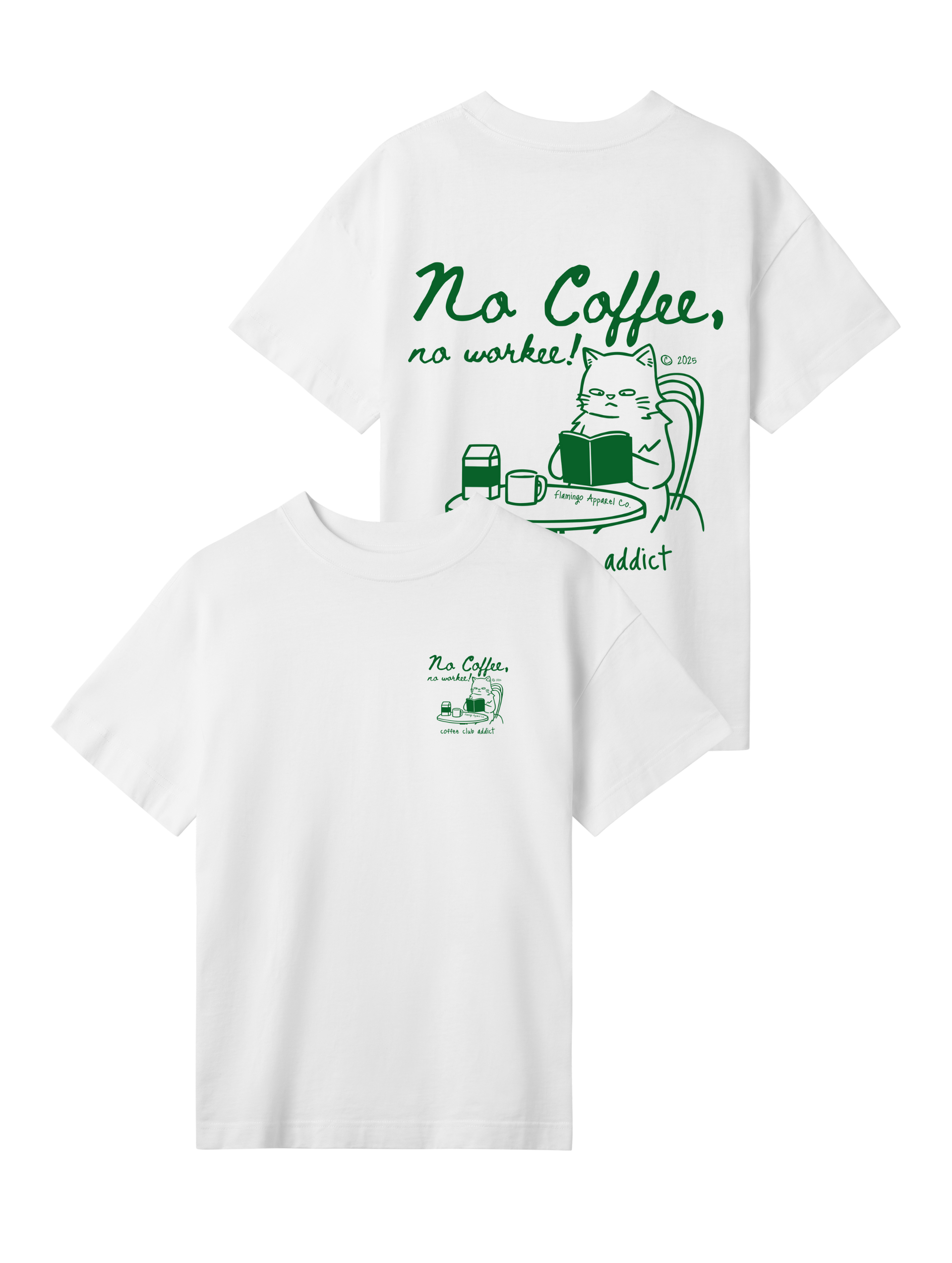 Coffee Club Addict - Damen Oversized T-Shirt - Flamingo Apparel