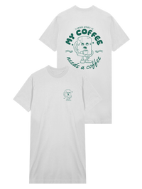 My Coffee - Damen T-Shirt Kleid - Flamingo Apparel