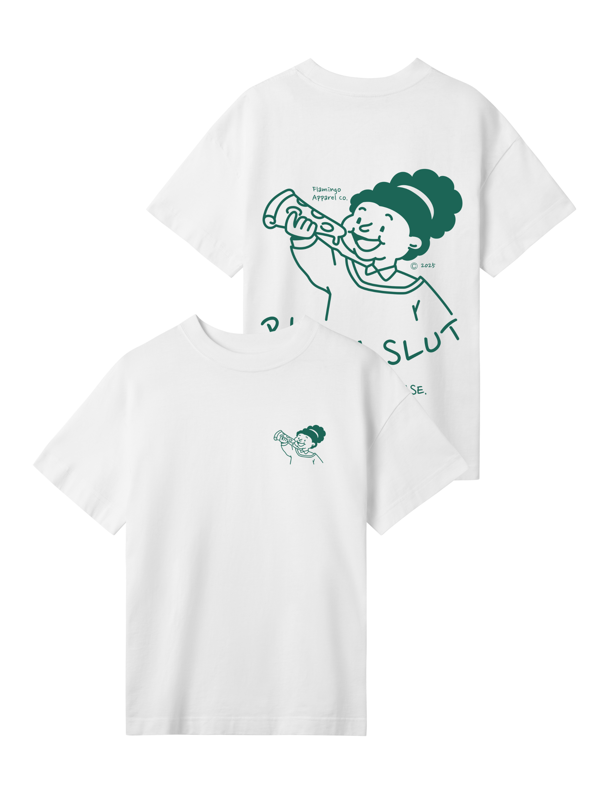 More Pizza Please - Damen Oversized T-Shirt - Flamingo Apparel